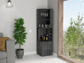 Seattle Bar Cabinet, Eight Bottle Cubbies, Two Large Open Shelves