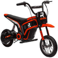 Aosom Electric Dirt Bike With Twist Grip Throttle, 24V 350W Off Road Electric Motorcycle, Up To 15 Mph With Brake, Music Horn, Rear Suspension For Ages 13 Years, Red