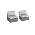Rattan Wicker Fully Assembled 2 Person Seating Group With Cushions