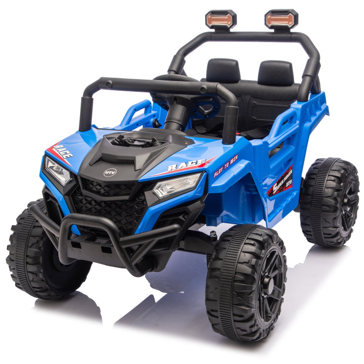 12V 2Wd Kids Ride On Utv W 2.4G Pc,Anti Collision Bar,High Chassis,Anti Slip Wheels & 4 Wheel Suspension,Upgraded Battery For 2 Hour Runtime,Provide A Safe Speed Of 1.86 3.11Mph For Kids Aged 3 5