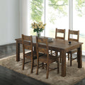 Mina Rustic Golden Brown 5 Piece Dining Table Set