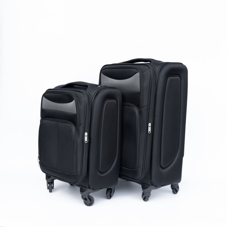 20 24 Two Piece Suitcase Suitcase Set Oxford Trolley Case Without Password Lock Universal Wheel Black