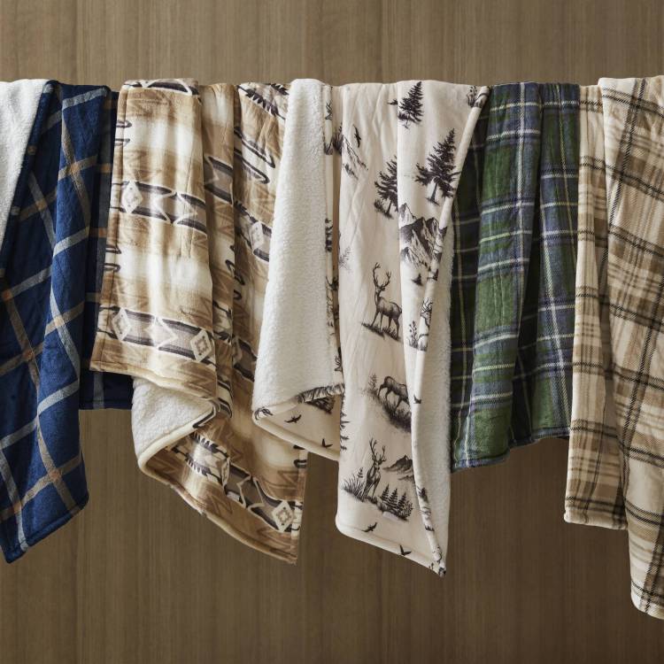 1 Piece 50X60" Heated Throw,Tan Plaid