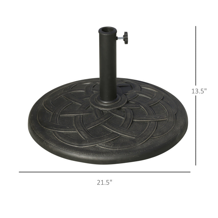 Round Resin Umbrella Base Stand Market Parasol Holder