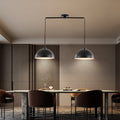 41" Industrial Modern Black Double Pendant Light Adjustable Ceiling Hanging Lamp With Matte Finish For Dining Room, Kitchen, Or Living Room Stylish And Durable Lighting Fixture No Bulbs