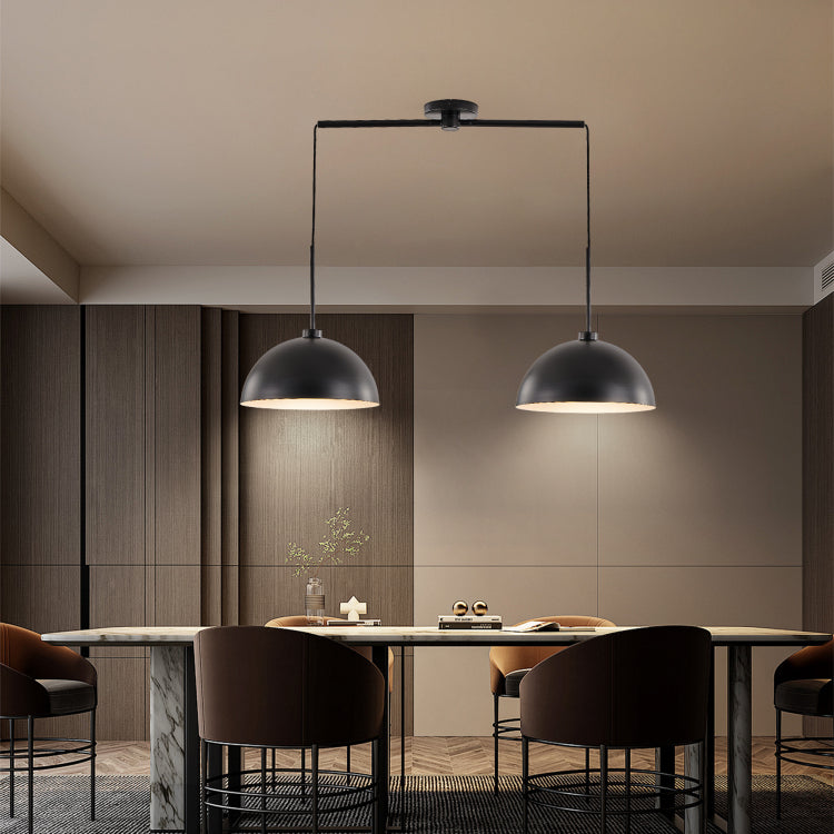 41" Industrial Modern Black Double Pendant Light Adjustable Ceiling Hanging Lamp With Matte Finish For Dining Room, Kitchen, Or Living Room Stylish And Durable Lighting Fixture No Bulbs