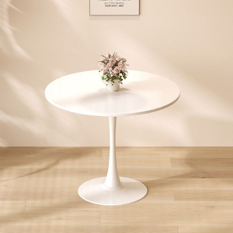 Modern Round Dining Table, 31.5'' Kitchen Dining Room Furniture, Coffee Table, Leisure Table, Living Room Table, Oval Dining Table, Whtie