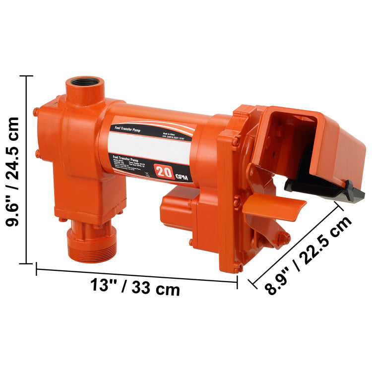 Fuel Transfer Pump, 12V Dc 20 Gpm 1 4 Hp, Gasoline Extractor Pump With Automatic Nozzle, Discharge Hose & Suction Pipe For Gasoline, Diesel, Kerosene, Ethanol & Methanol Blends, And Biodiesel