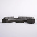 11 Piece Outdoor Sectional Seating Set With Cushions Fully Assembled