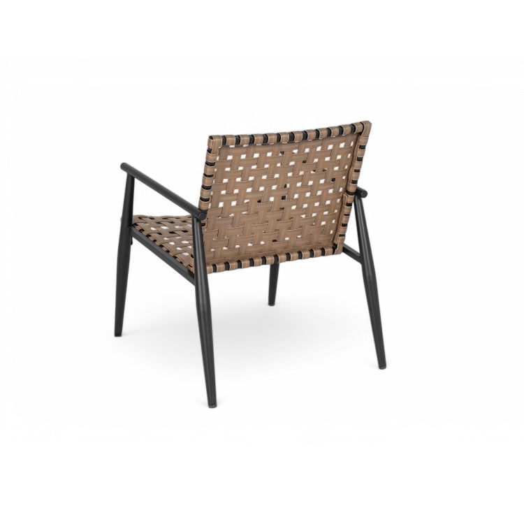 Modern Outdoor Chat Set: 2 Pe Rattan Chairs Black Steel & Tempered Glass Side Table Durable & Stylish