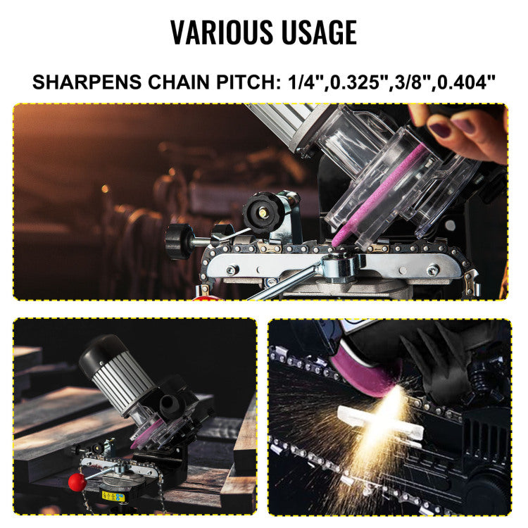 Electric Chainsaw Sharpener, 230W Professional Multi Angle Adjustable Chain Grinder 3000Rpm, Electric Chainsaw Blade Sharpener For 1 4" To 2 5" Chains