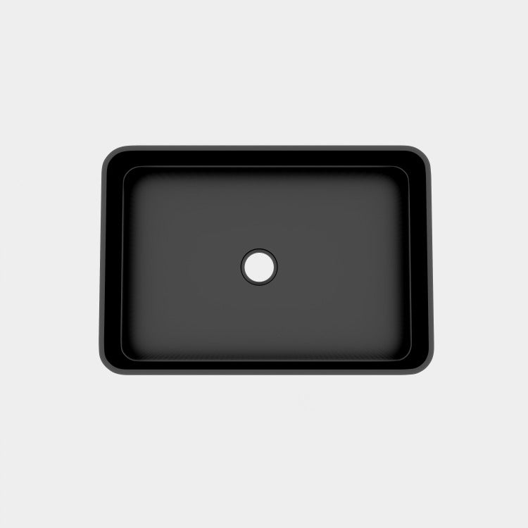 Bb17, Integrated Black Ceramic Basin, Drain And Faucet Not Included