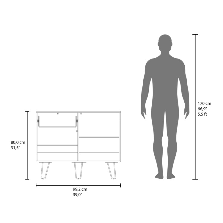 Platea Sideboard, Living Room, White Macadamia