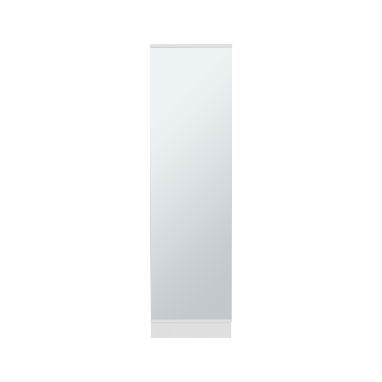 Shoe Rack 67" H, Five Internal Storage Shelves, A Mirror, A Door, Approximate Capacity Of 10 Pairs Of Shoes, White