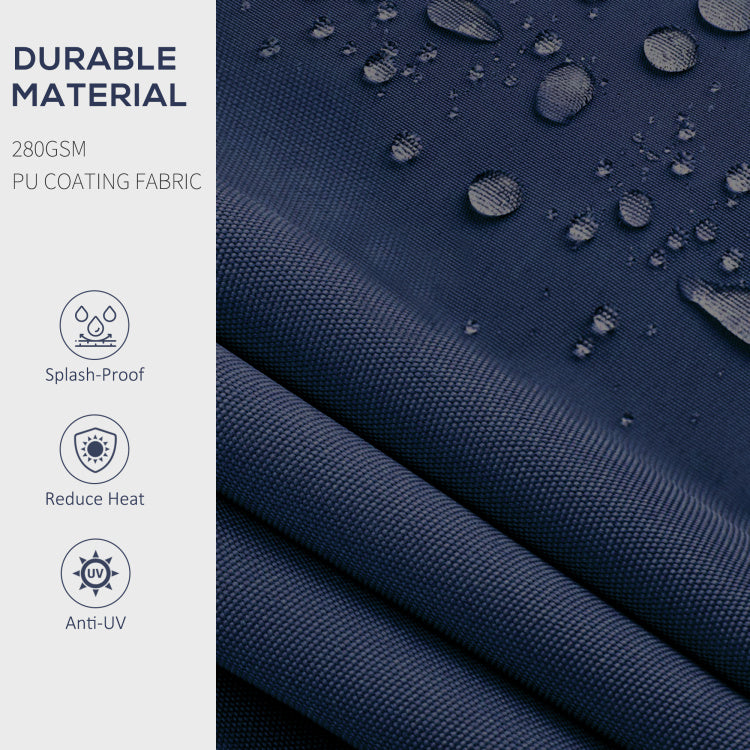 Outsunny 10' X 8' Retractable Awning, Patio Awning Sunshade Shelter With Manual Crank Handle, 280Gsm Uv Resistant Fabric And Aluminum Frame For Deck, Balcony, Yard, Blue