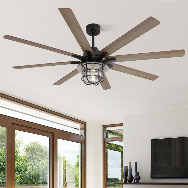Same As W882P212626 Modern 66 Inch With 6 Speed Wind 8 Blades Remote Control Reversible Dc Motor With Light