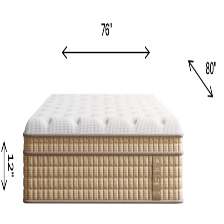 12 Inch King Hybrid Mattress With Independently Encased Springs & Gel Memory Foam, Medium Firm, Fiberglass Free, Certipur Us Certified, Mattress In A Box