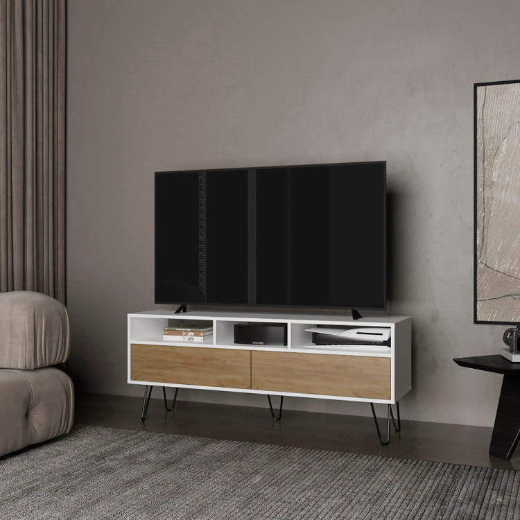 Glenns Ferry Tv Stand, Living Room, White Macadamia