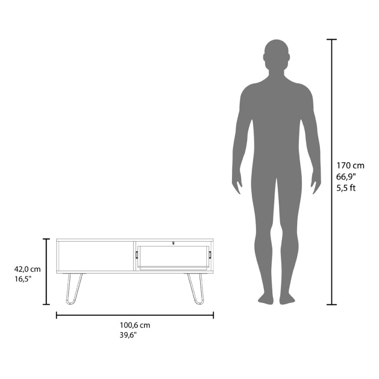 Taylor Coffee Table , Living Room, White Ligth Pine