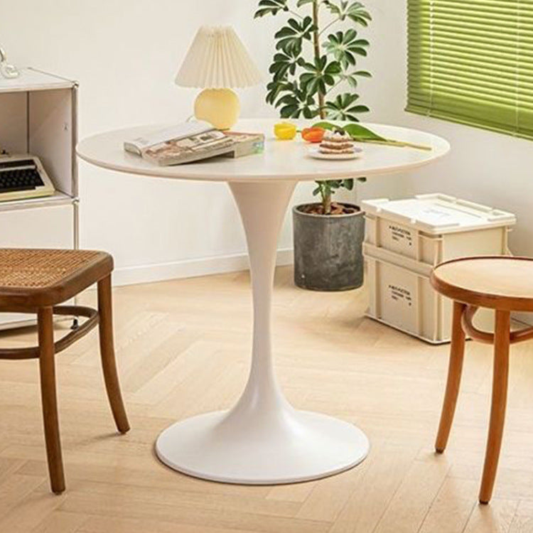 Modern Round Dining Table, 31.5'' Kitchen Dining Room Furniture, Coffee Table, Leisure Table, Living Room Table, Oval Dining Table, Whtie