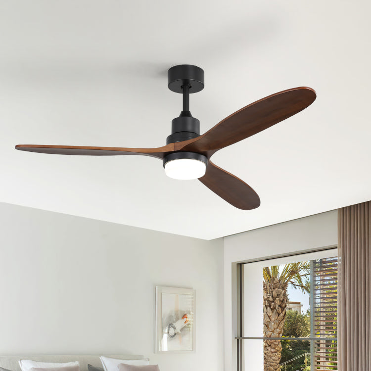 60 Inch S 3 Solid Wood Fan Blade Noiseless Reversible Motor Remote Control