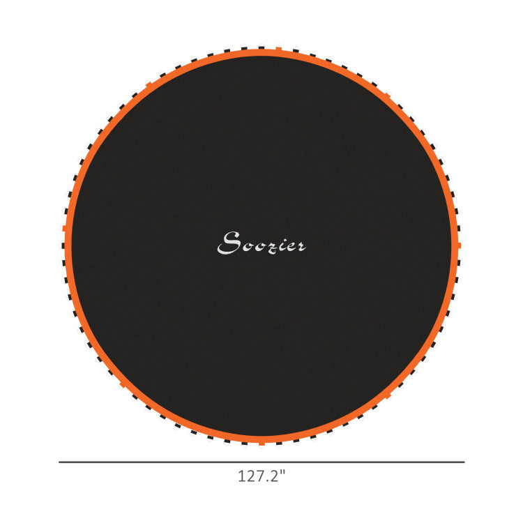 Soozier Trampoline Replacement Mat, Fits 12' Trampoline With 72 V Hooks & 5.5" Springs, Trampoline Mat With 8 Rows Of Stitching & Spring Pull Tool Spring & Frame Not Included , Orange