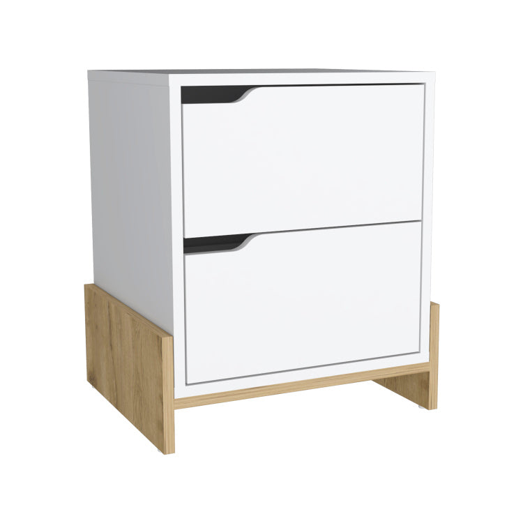Luss Nightstand, Bedside Table With 2 Drawers