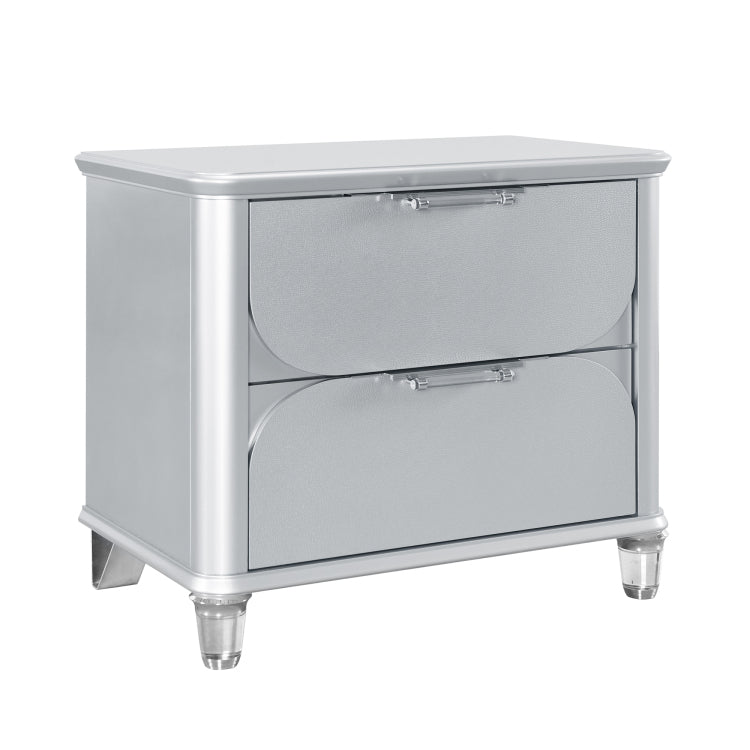Laura Silver Nightstand