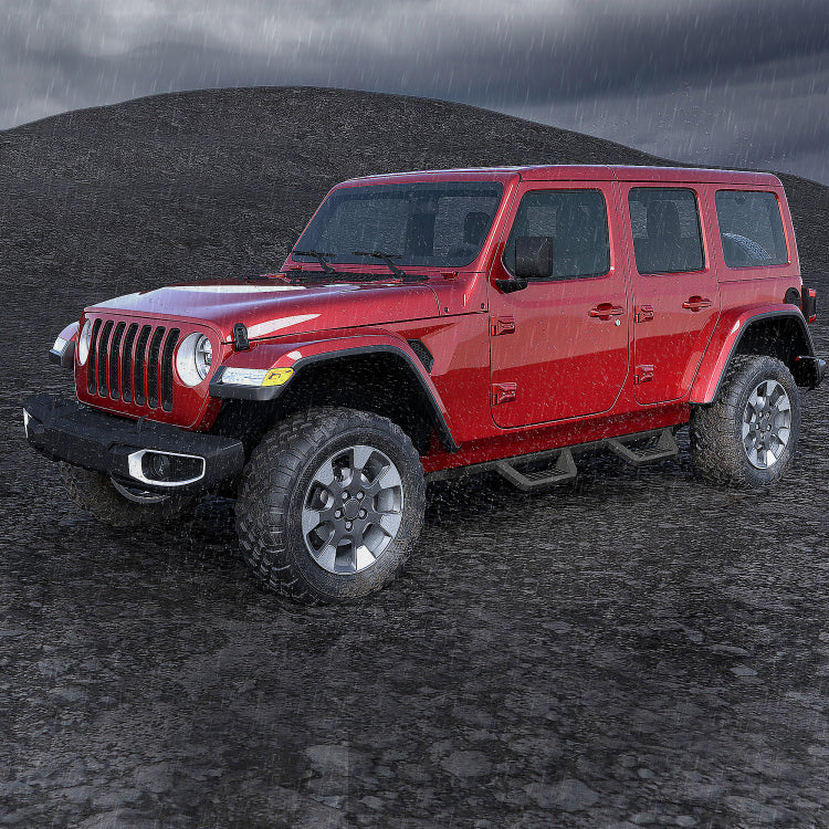 Running Boards For 18 26 Jeep Wrangler Jl Black Powder Coated Side Steps Bars
