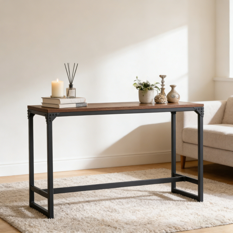 Minimalist Contemporary Industrial Bar Cocktail Logan Table