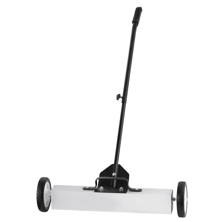 50Lbs Rolling Magnetic Sweeper With Wheels, Push Type Magnetic Pick Up Sweeper, 24 Inch Large Magnet Pickup Lawn Sweeper With Telescoping Handle, Easy Cleanup Of Workshop Garage Yard