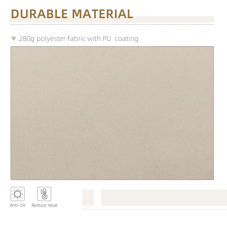 Outsunny 13' X 8' Retractable Awning, Patio Awnings, Sunshade Shelter W Manual Crank Handle, Uv & Water Resistant Fabric And Aluminum Frame For Deck, Balcony, Yard, Beige