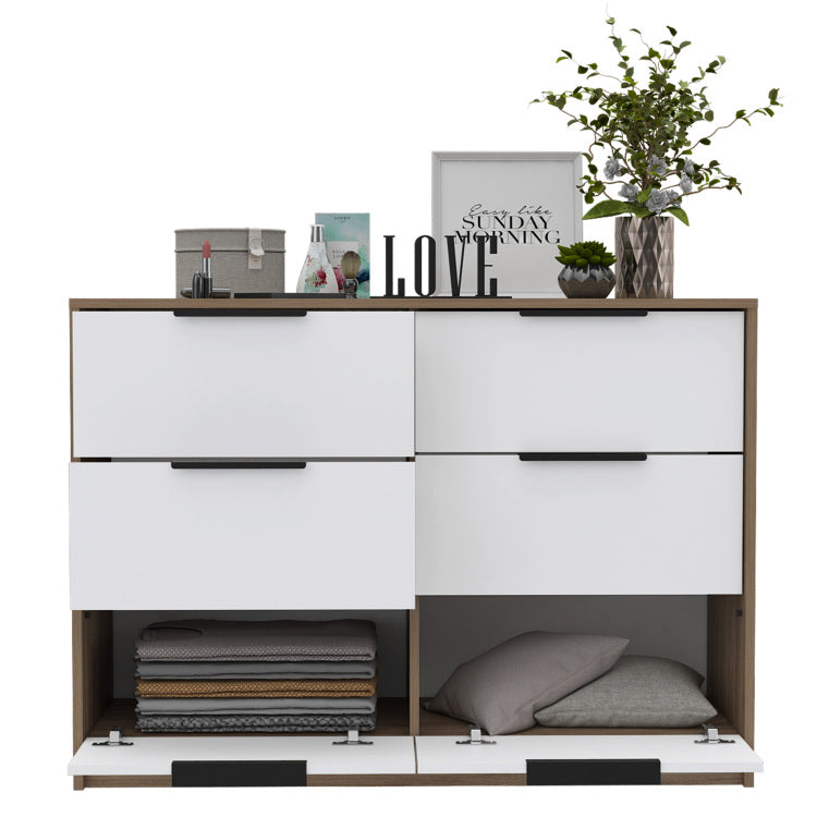 Marion Slide And Pull Dresser, Four Drawers