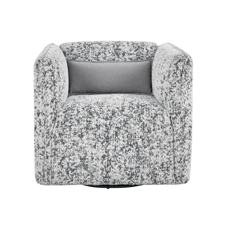 Fancy Swivel Chair Jacquard Fabric Upholstery Modern Living Room Furniture 1Pc Accent Chair