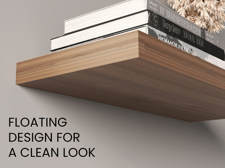 Ecco 31.5" Wide Floating Shelves Set Of 2, Shelves For Wall Decor For Bedroom, Bathroom Storage Shelves, Book Shelves For Living Room