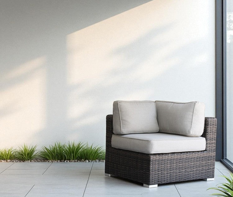 Minnesota Wicker Sectional Corner Brown