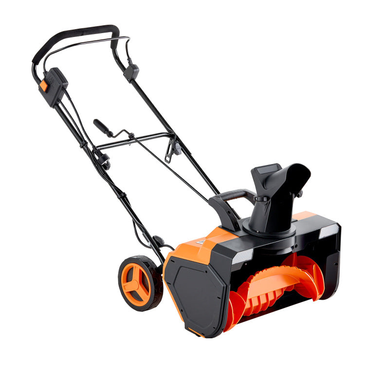 Electric Snow Blower, 23 Inch 15A Corded Snow Thrower With Dual Led Headlights & 180 Rotating Chute, 25Ft Throwing Distance, 12" Depth Clearing, Walk Behind Snowblower For Driveway Sidewalk
