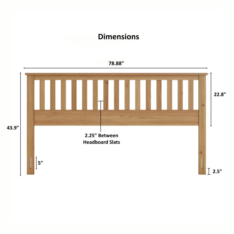 Malinda Mission Style King Panel Headboard