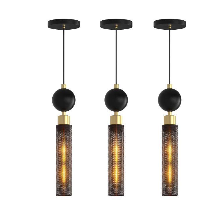 Modern Black Wrought Iron Pendant Light For Kitchen Island , Adjustable Cord Pendant Fixture, Hanging Lighting Over Kitchen Island, Indoor Chandelier For Bedroom & Bathroom