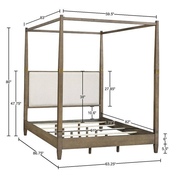 Canopy Bed Queen Brown See Below