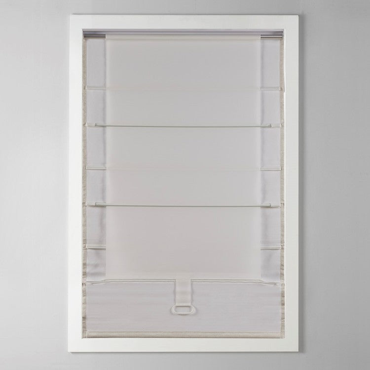 Basketweave Room Darkening Cordless Roman Shade