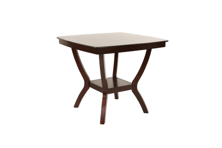 Dining Table Counter Height Dining Table 1Pc Table W Shelve Solidwood Espresso Finish Dining Room Furniture
