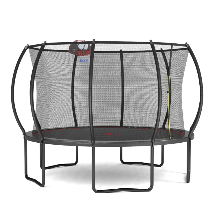 Yc 12Ft Trampoline Pumpkin Black Red