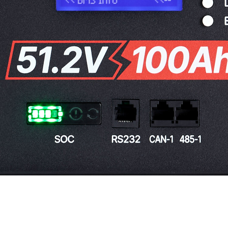 48V 100Ah Lifepo4 Lithium Battery, Built In 100A Bms, 51.2V Server Rack Lifepo4 Battery With Bluetooth, 5.12Kwh Capacity, Max 6000 Cycles, Lcd Display, For Off Grid, Solar System, Backup Power