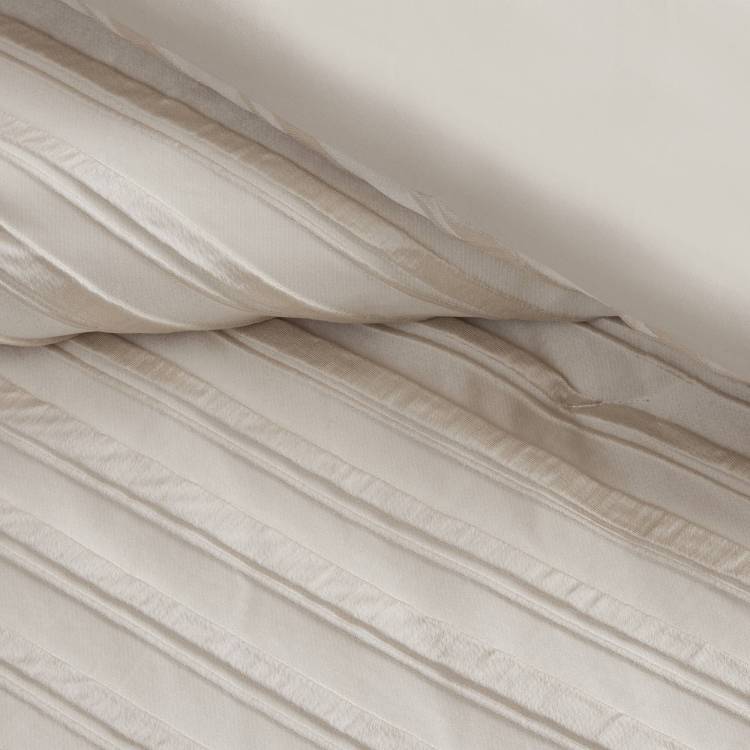 7 Pcs Queen Comforter Set Beige