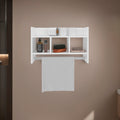 Dell Wall Shelf With Towel Bar 15.7" H, 4 Shelves, White Bathroom