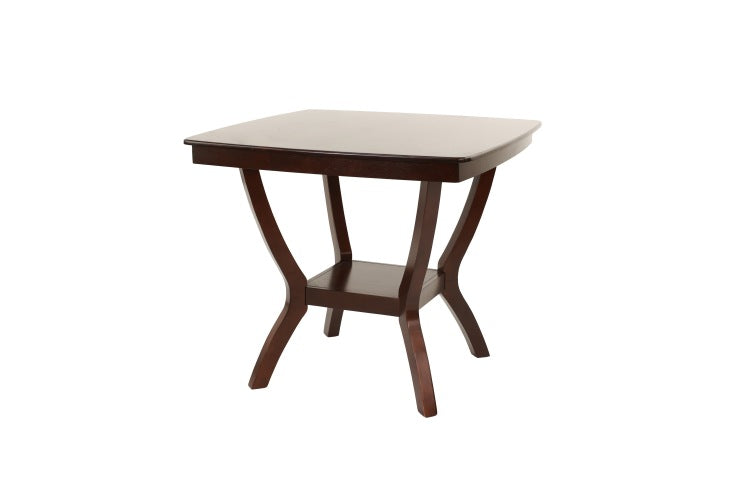 Dining Table Counter Height Dining Table 1Pc Table W Shelve Solidwood Espresso Finish Dining Room Furniture