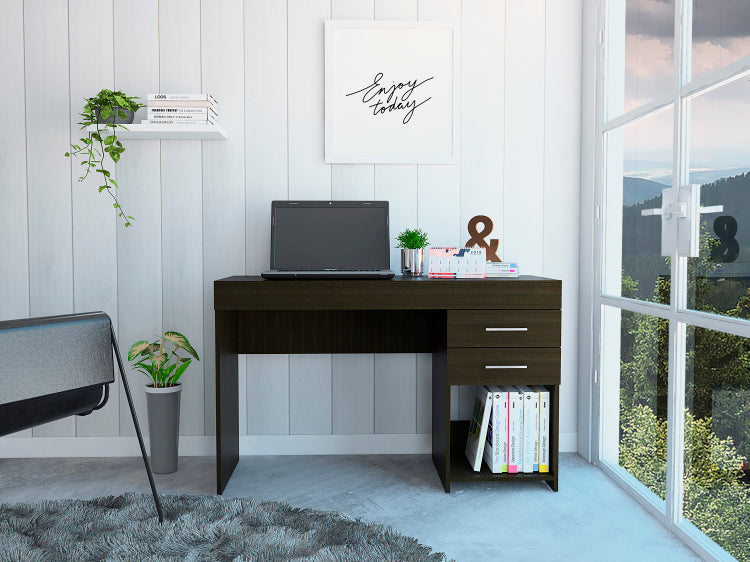 Austin Writing Computer Desk, Two Drawers, One Cabinet