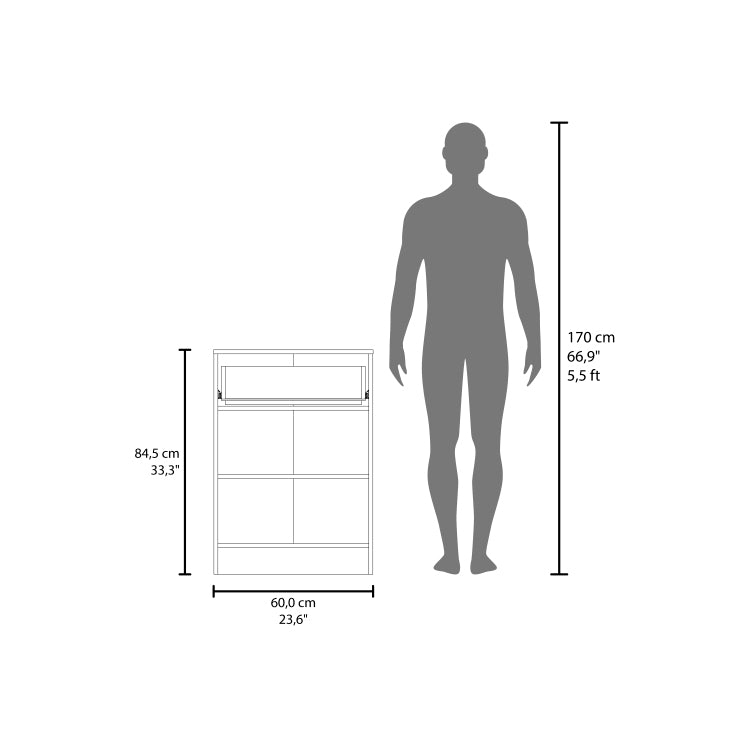 Cope Kitchen Pantry In Melamine With 2 Doors And 1 Drawer, Wengue