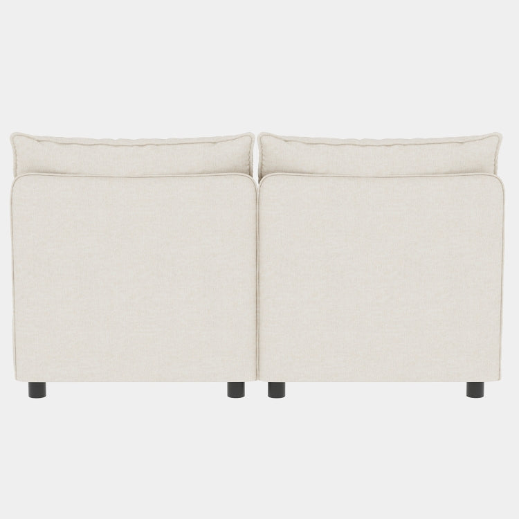 Armless Seat For Modular Sectional Sofa, Convertible Sofa Seat With Storage, Sleeper Sectional Sofa Set, Fabric Flexible Modular Combinations For Living Room 2Pcs